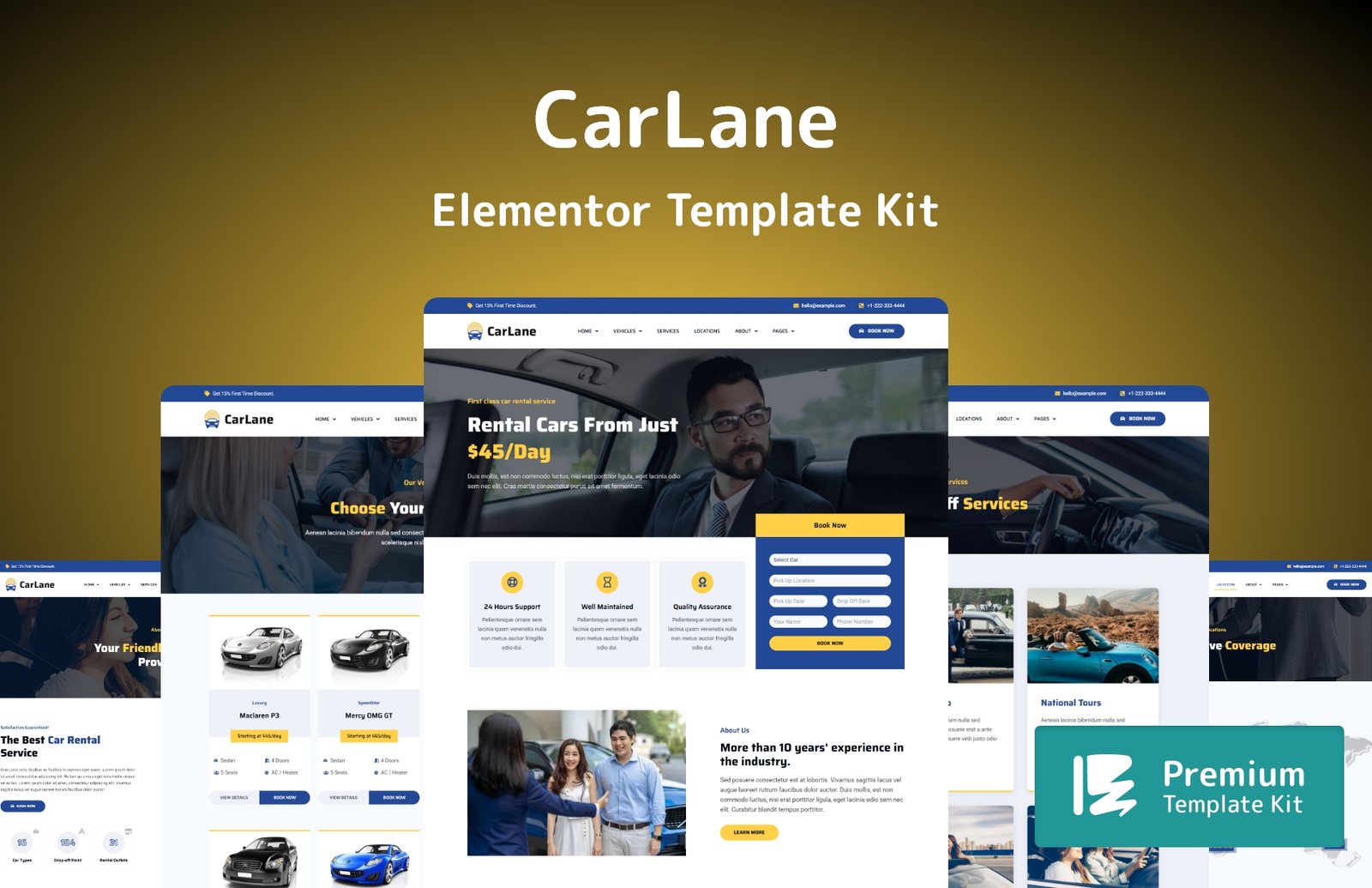 CarLane Elementor Template Kit