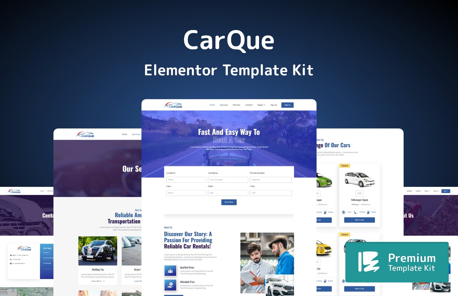 CarQue Elementor Template Kit