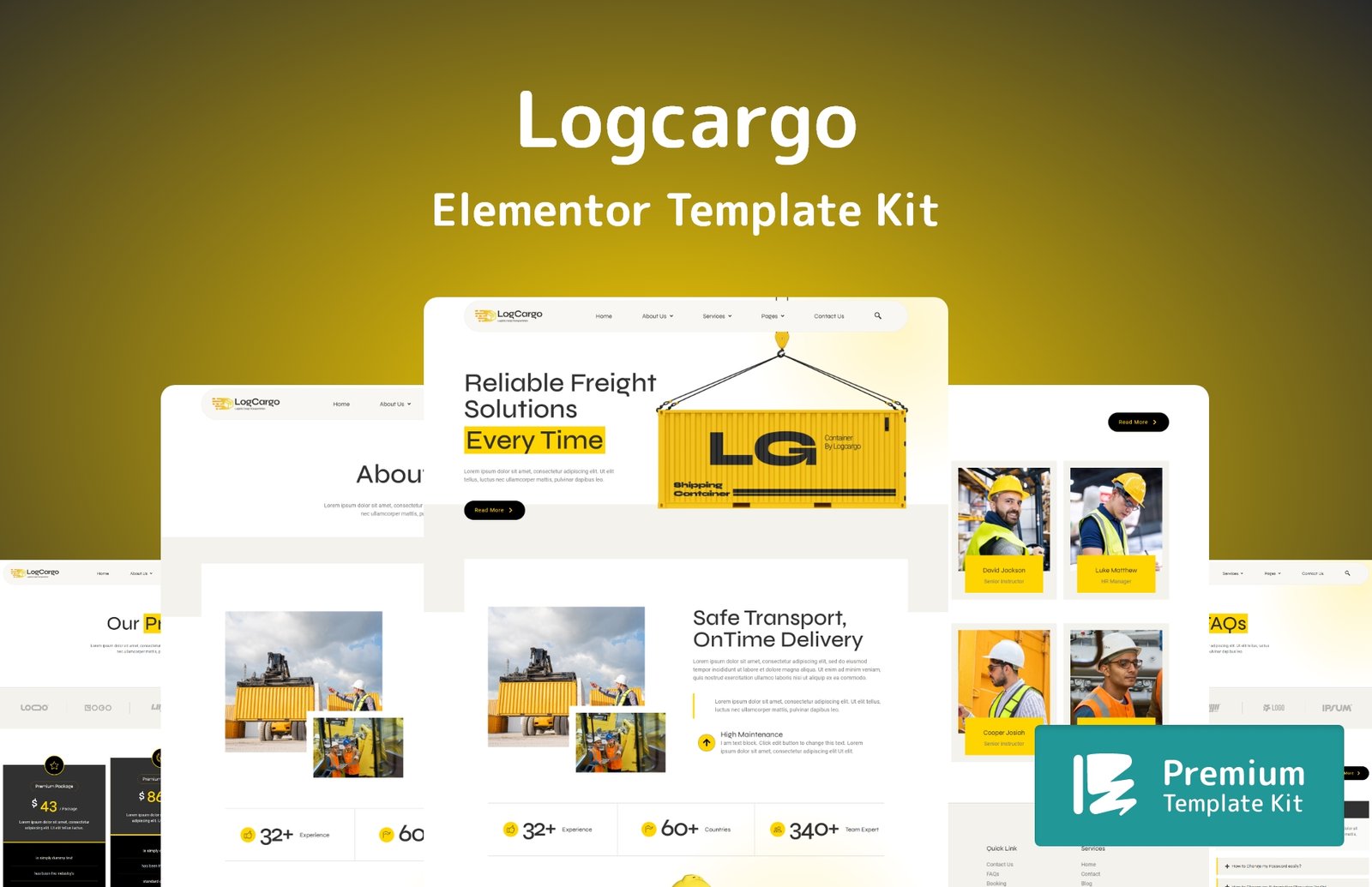 LogCargo Elementor Template Kit