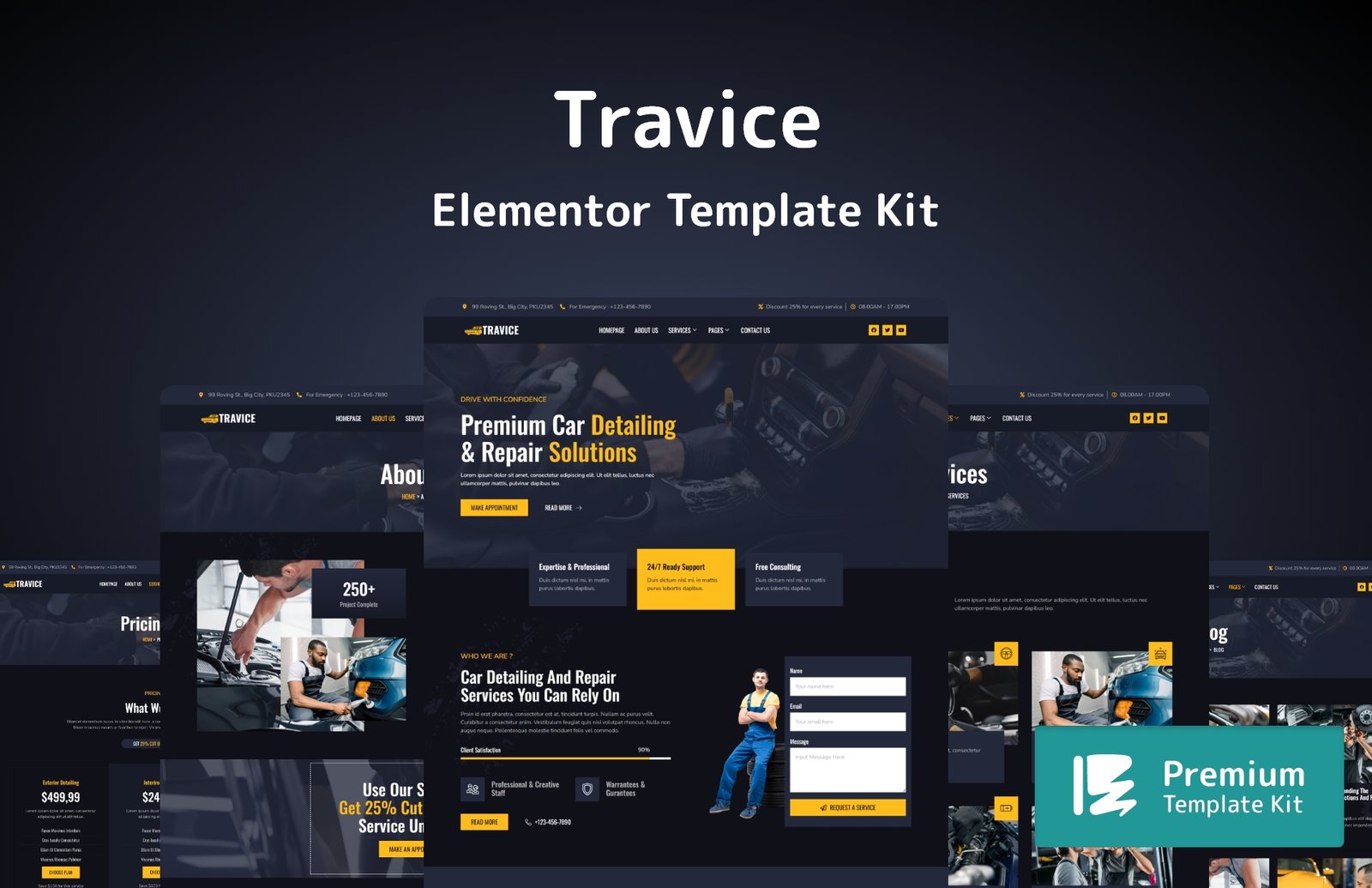 Travice Elementor Template Kit